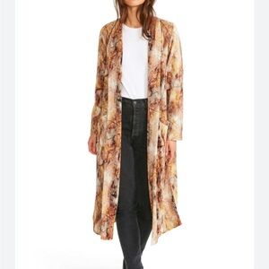 BB Dakota “Halifax” Printed Longline Duster Jacket – Size M